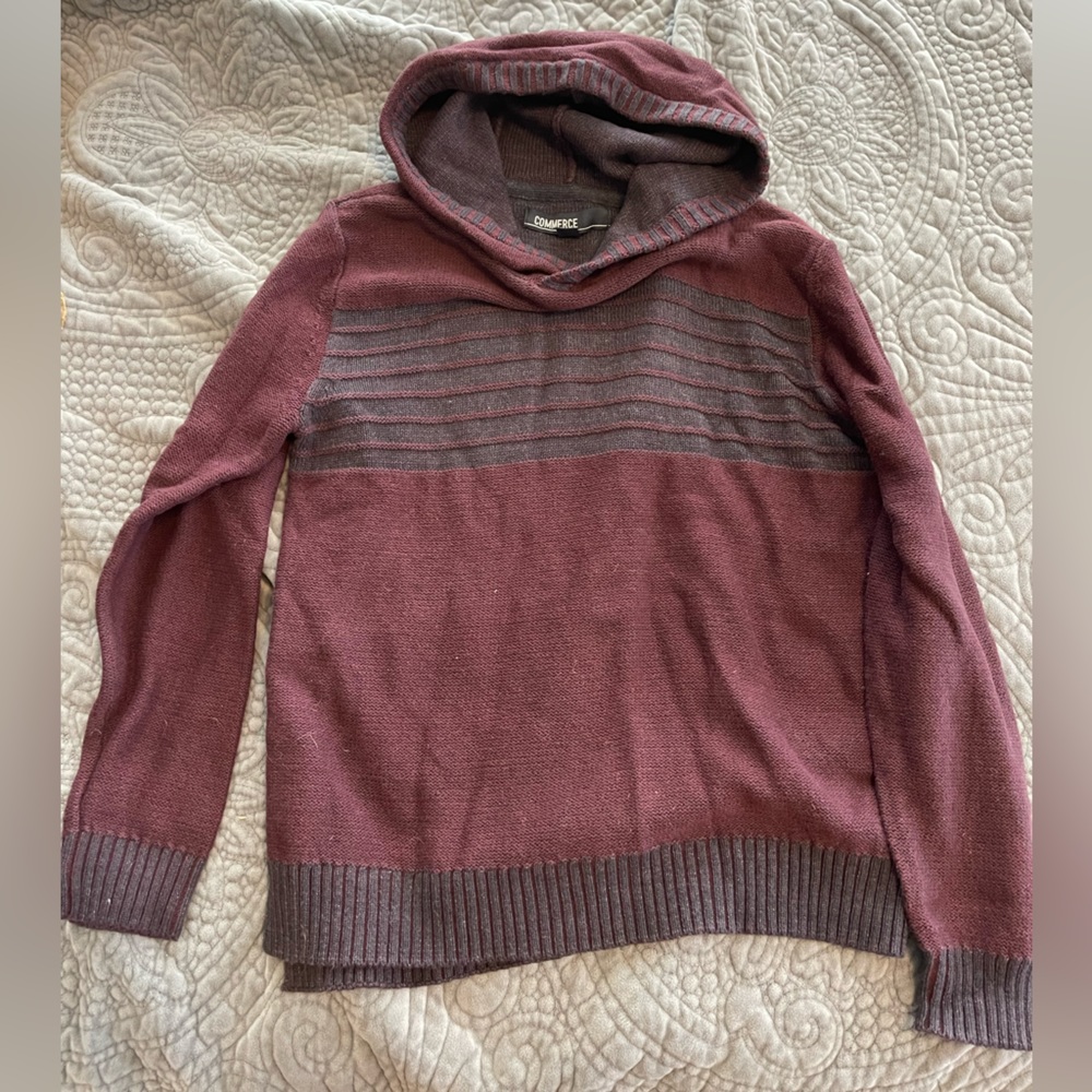 Hooded pullover sweater by Commerce. new, never worn.